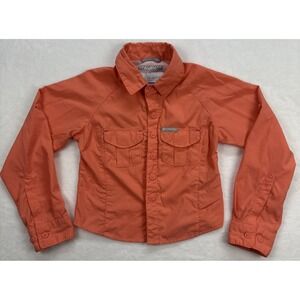 Columbia Kid Youth Vented PFG Omni Shade Long Sleeve Shirt XXS (4/5) Orange